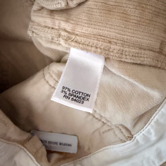 Y2K Banana Republic Pants Womens 4 Beige Corduroy Flare Stretch 20005 - Picture 6 of 10